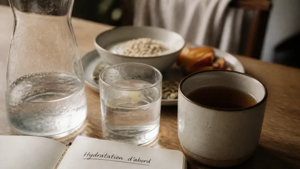 Que boire au petit déjeuner ? Eau, café ou thé, selon l’énergie, la digestion ou l’hydratation