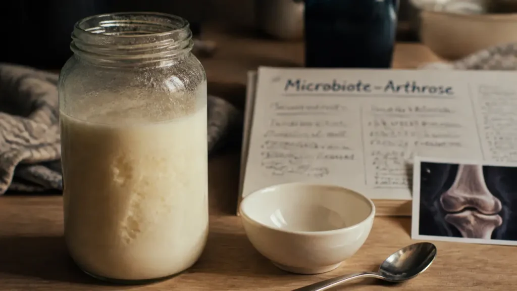 Kéfir et arthrose : un soutien du microbiote, pas un traitement de la douleur