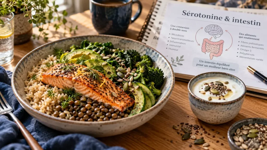La sérotonine ne se fabrique pas avec un aliment, l’alimentation soutient sa synthèse