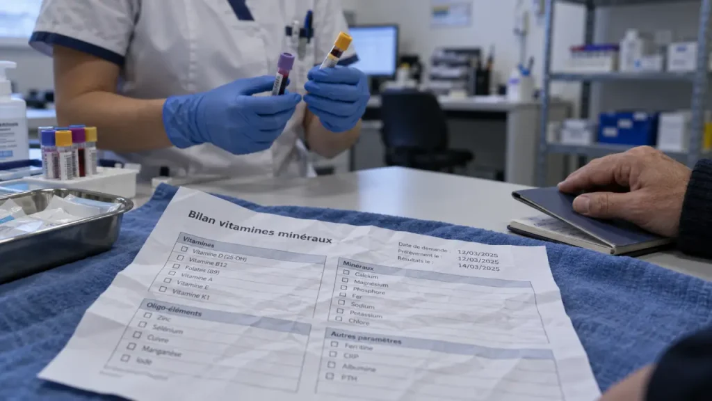 Bilan sanguin vitamines et minéraux : quels dosages sont vraiment utiles ?