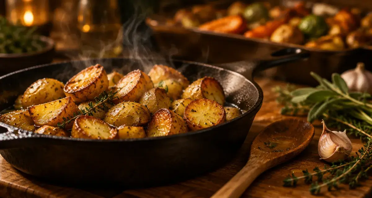 Graisse de canard santé : pommes de terre rissolées dorées en poêle