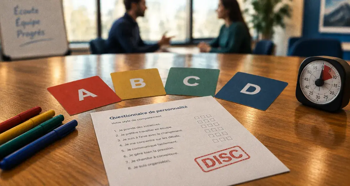 Les 4 types de personnalité en psychologie : cartes DISC pour un questionnaire en réunion