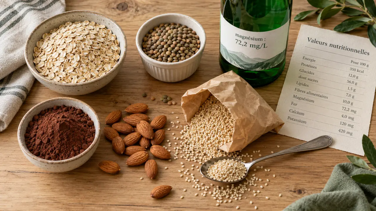 Où trouver du magnesium : aliments et eau riche en magnésium